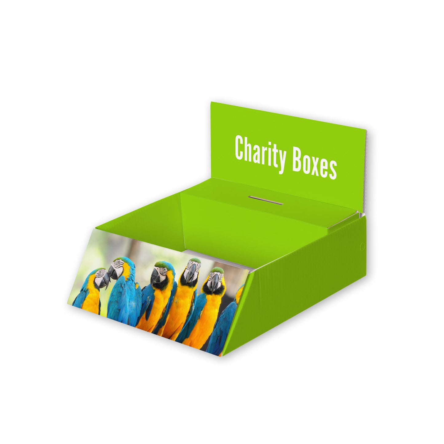 Custom Printed Charity Boxes Black and White London