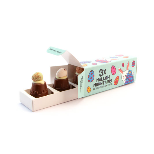 Easter Eco Sliding Box with Mallow Mountain with Speckled Egg    