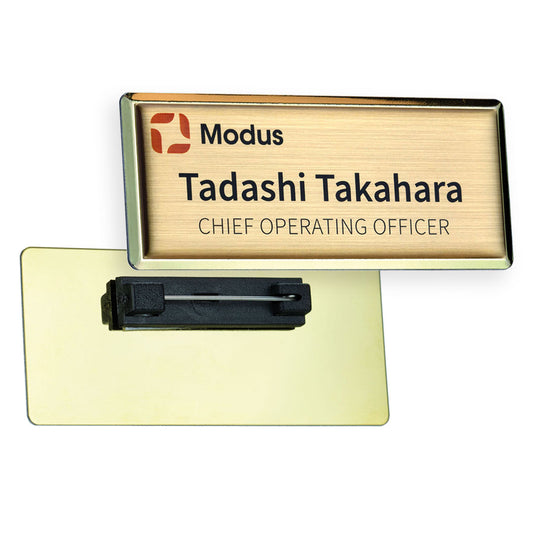 Excel Personalised Name Badges (domed)  Black and White London