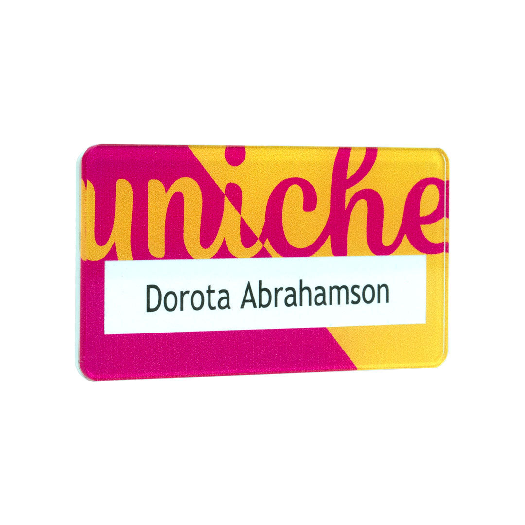 Gloss Finish Reusable Name Window Badges  Black and White London