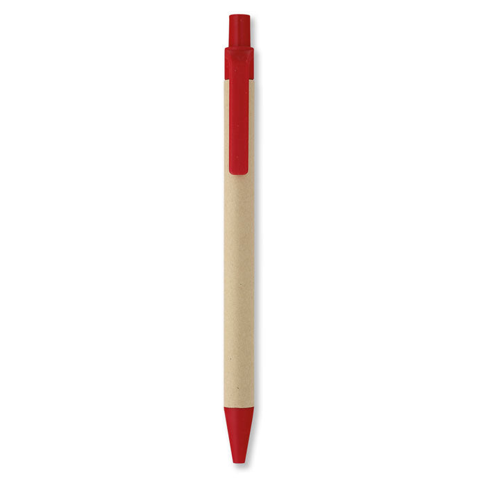 Paper & Biodegradable Corn Pen in Natural/Red Black and White London