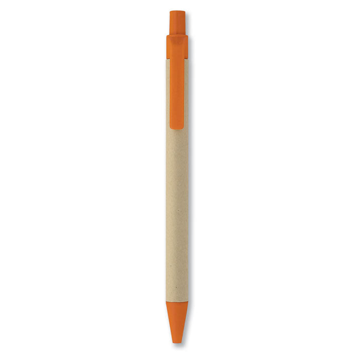 Paper & Biodegradable Corn Pen in Natural/Orange Black and White London
