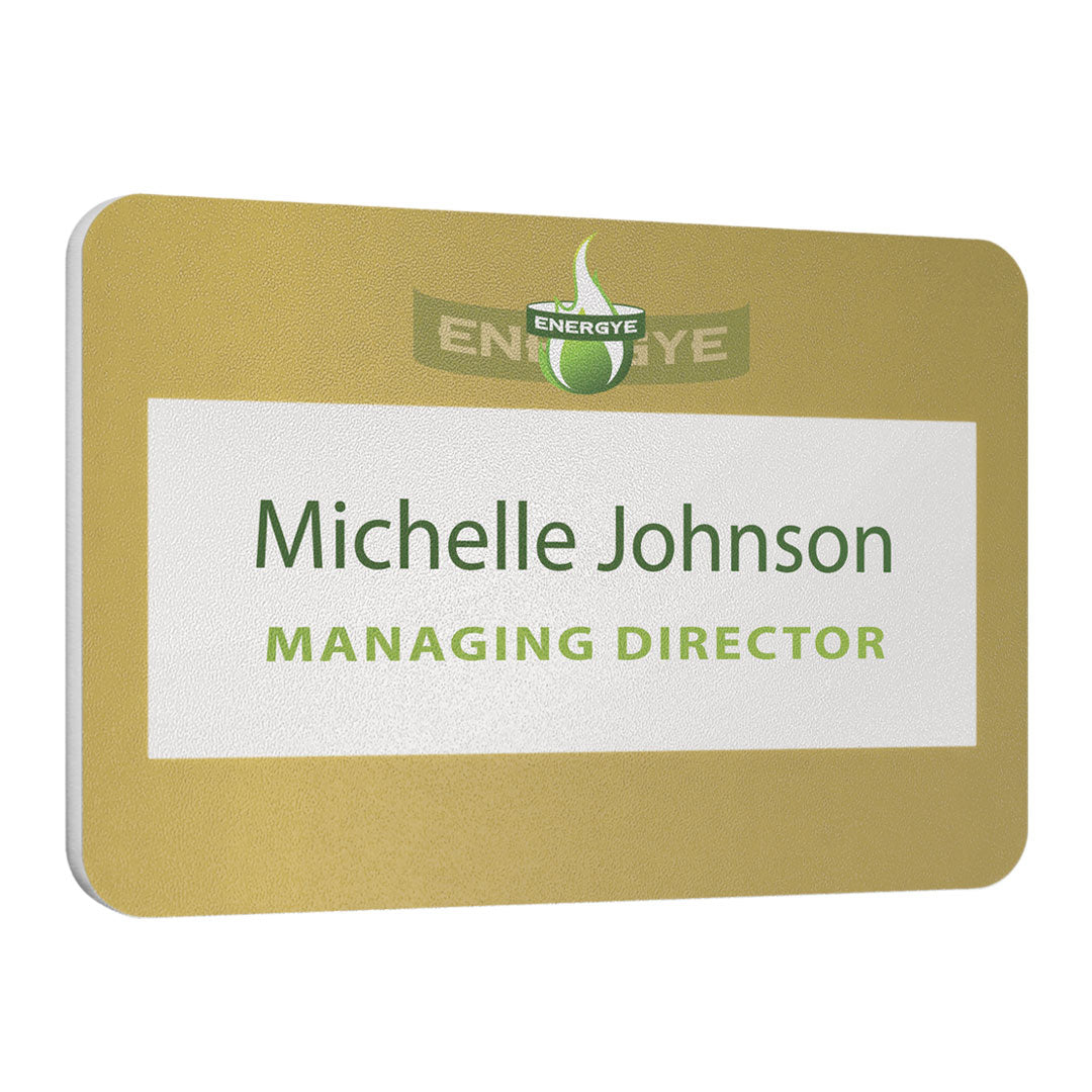 Matt Finish Reusable Name Window Badges  Black and White London