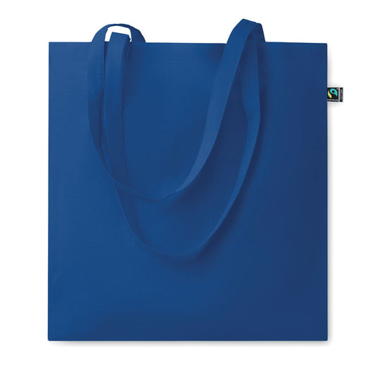5oz Coloured Fairtrade Cotton Tote Bag in Royal Blue Fairtrade & Organic Tote Bags Black and White London
