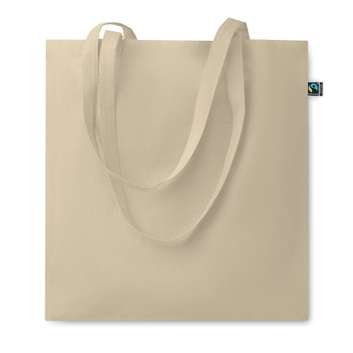 5oz Coloured Fairtrade Cotton Tote Bag in Natural Fairtrade & Organic Tote Bags Black and White London