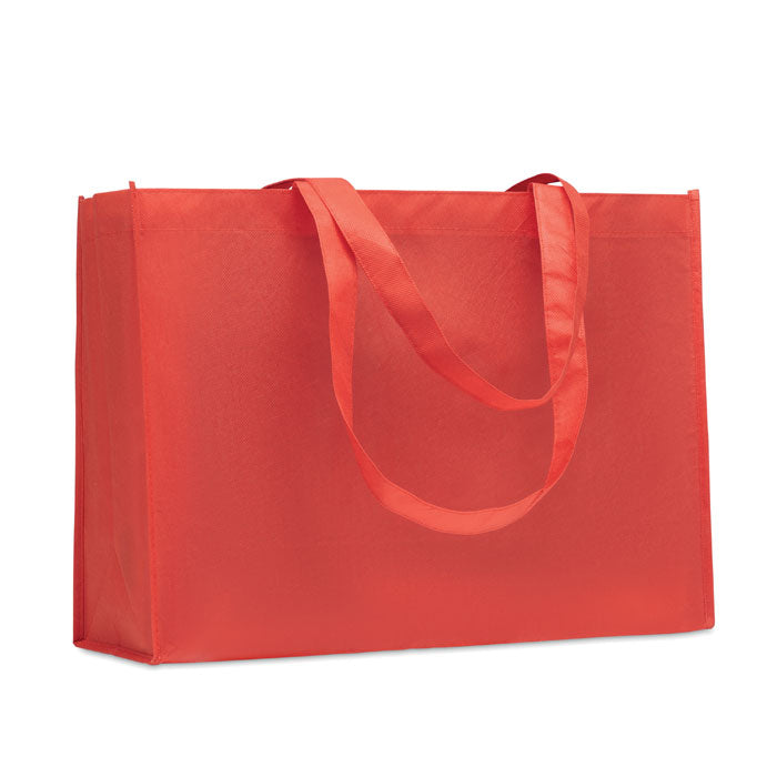 Recycled RPET. Landscape Non-Woven Tote Bag in Red Recycled Tote Bags Black and White London