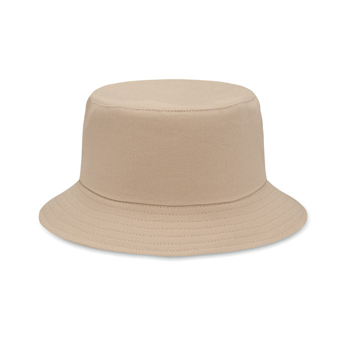 Brushed Cotton Sun Bucket Hat in Beige Hats & Caps Black and White London