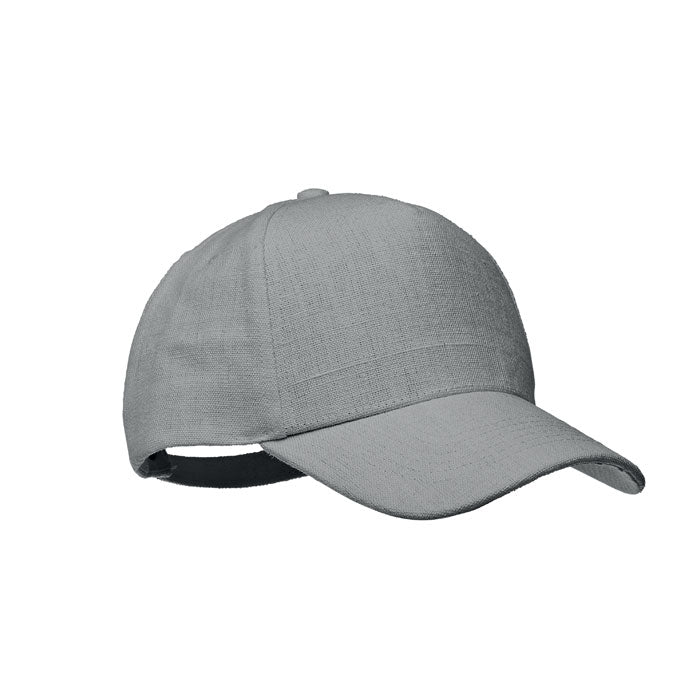 Hemp Baseball Cap in Grey Hats & Caps Black and White London