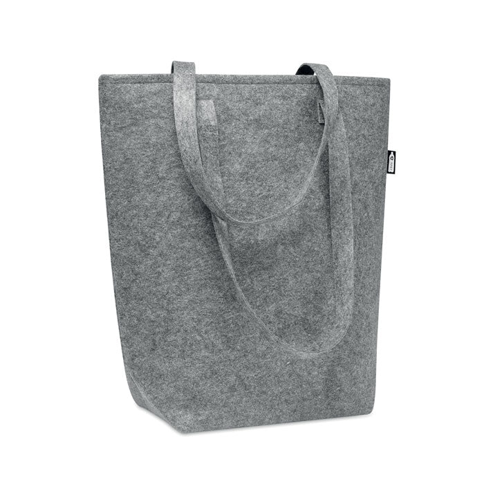 Recycled RPET Felt Tote Bag in Grey Recycled Tote Bags Black and White London