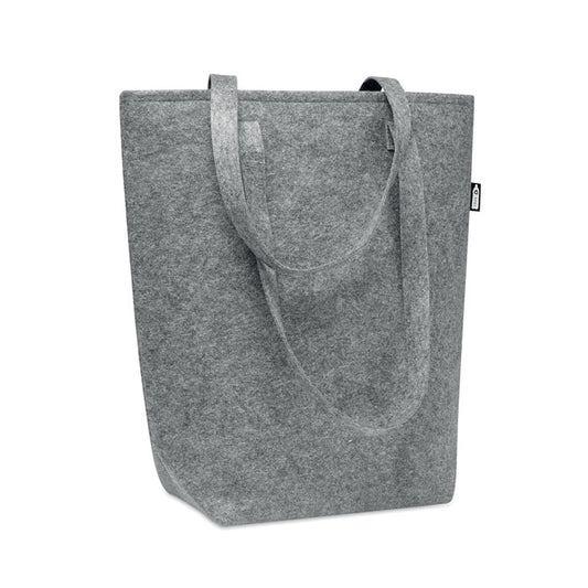 Recycled RPET Felt Tote Bag in Grey Recycled Tote Bags Black and White London