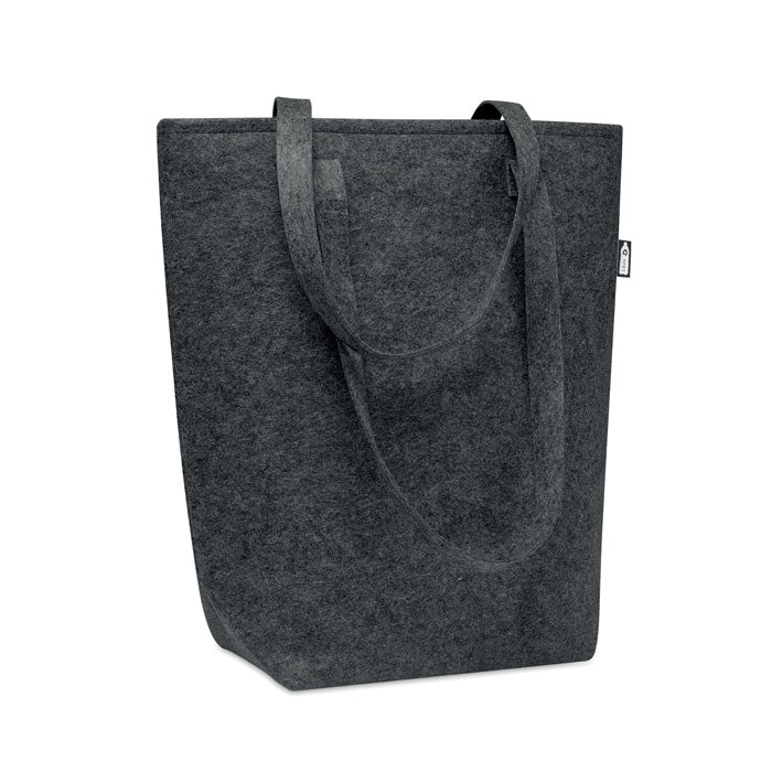 Recycled RPET Felt Tote Bag in Dark Grey Recycled Tote Bags Black and White London