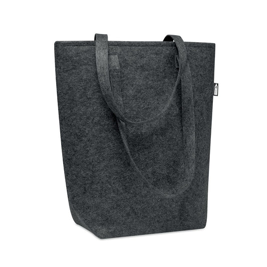 Recycled RPET Felt Tote Bag in Dark Grey Recycled Tote Bags Black and White London