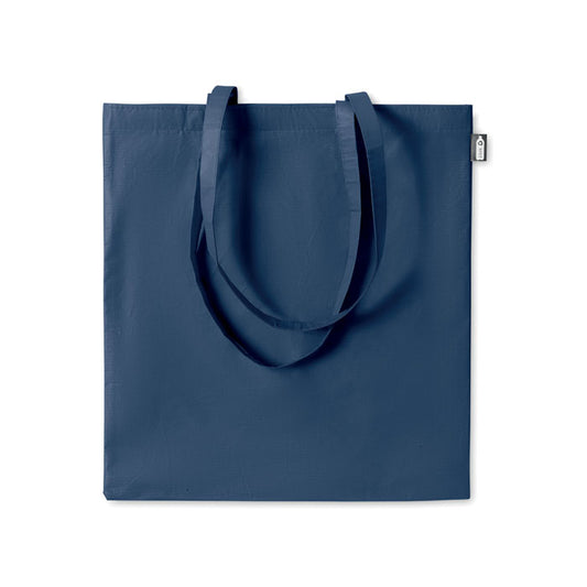 Non-Woven RPET Recycled Tote Bag in Navy Blue Recycled Tote Bags Black and White London