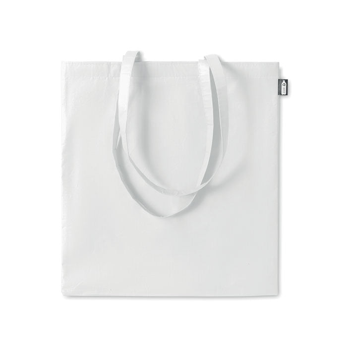 Non-Woven RPET Recycled Tote Bag in White Recycled Tote Bags Black and White London