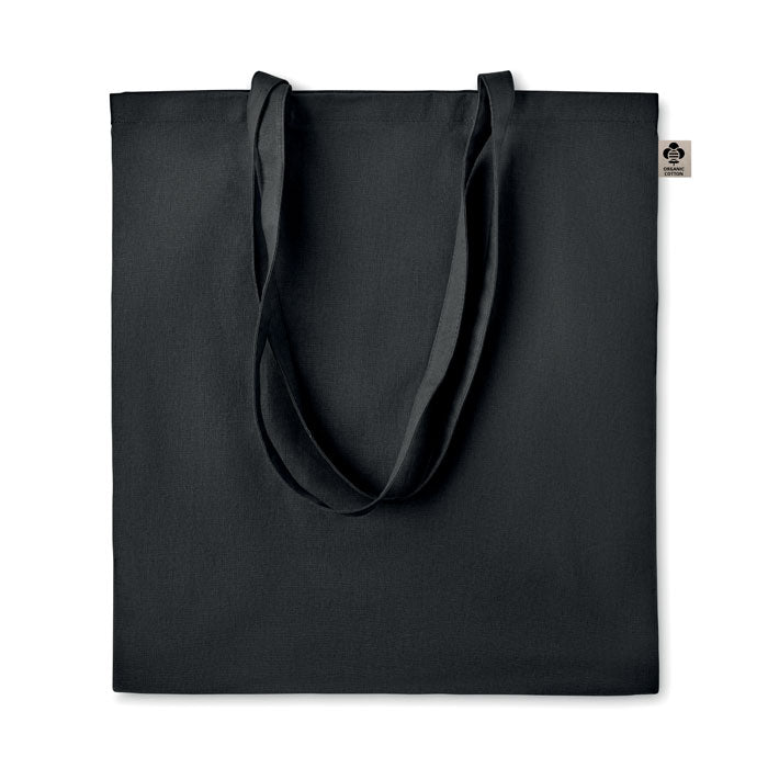 5oz Coloured Organic Cotton Tote Bag in Black Fairtrade & Organic Cotton Tote Bags Black and White London