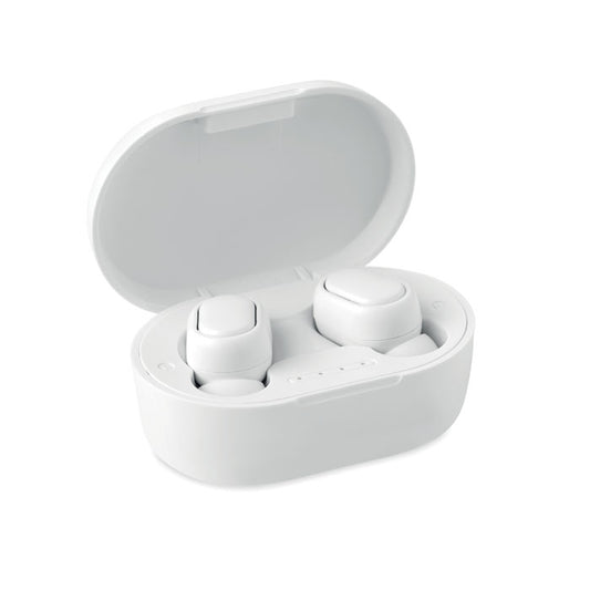 Recycled ABS Wireless Earbuds Earphones & Headphones Black and White London