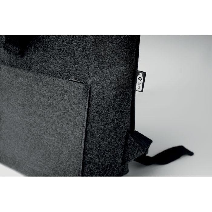 RPET Felt Backpack Black and White London