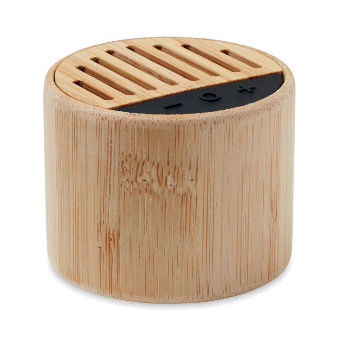 Engraved Round Bamboo Wireless Speaker Speakers   