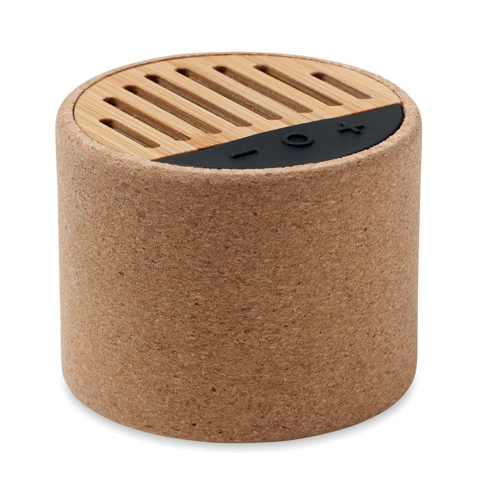 Engraved Round Cork Wireless Speaker Speakers Black and White London