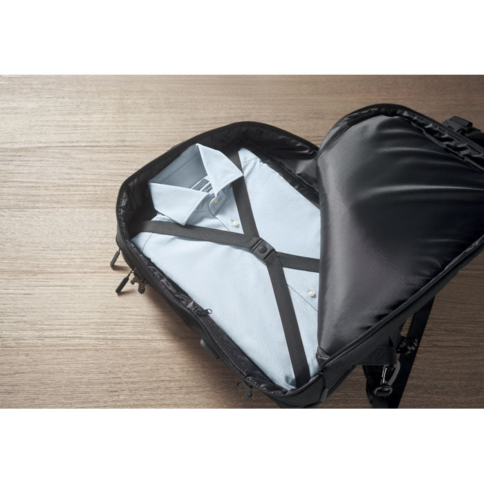 Backpack 600D RPET  Black and White London