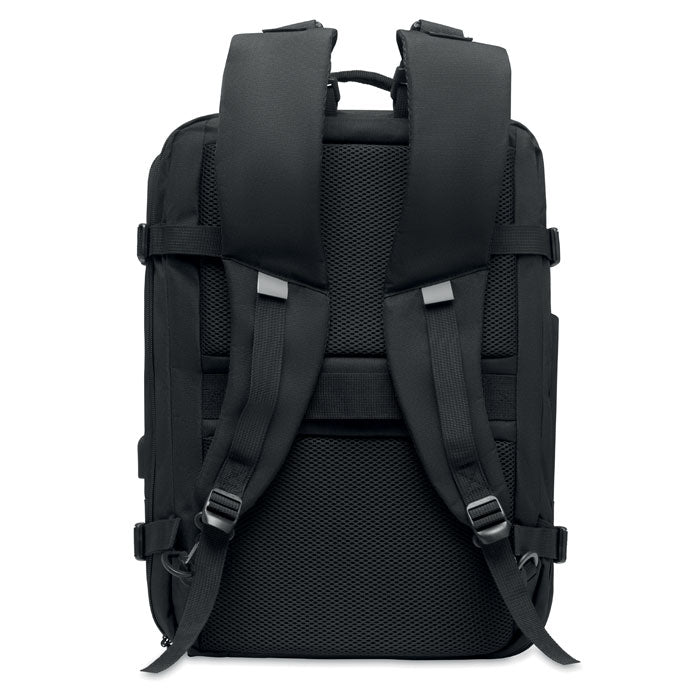 Backpack 600D RPET  Black and White London