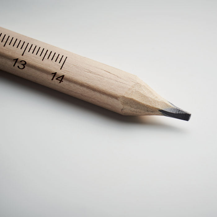 Carpenters Pencil With Ruler Black and White London