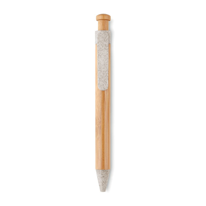 Bamboo/Wheat-Straw ABS Ball Pen Black and White London