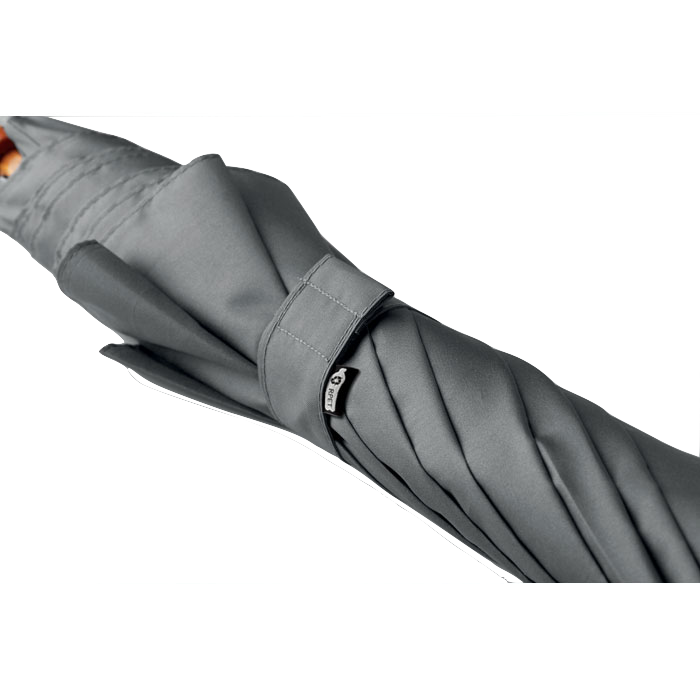 RPET Recycled Wood Crook Handle Walker Umbrella  Black and White London