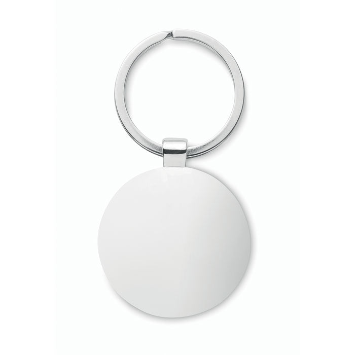 Round Key Ring Metal Bamboo Black and White London