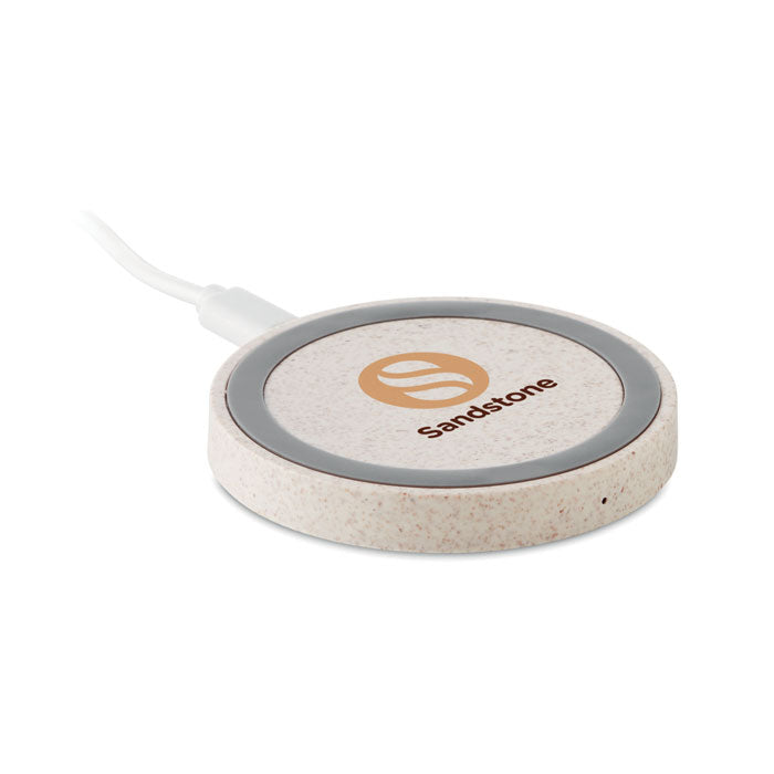Wireless Charger Made with Wheat Straw Black and White London