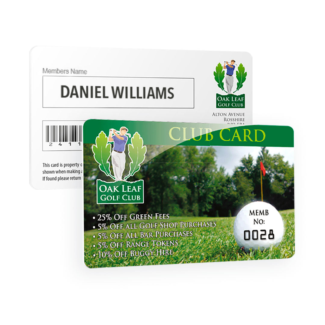 Plastic Id & Membership Cards (Double / Single Sided) Black and White London