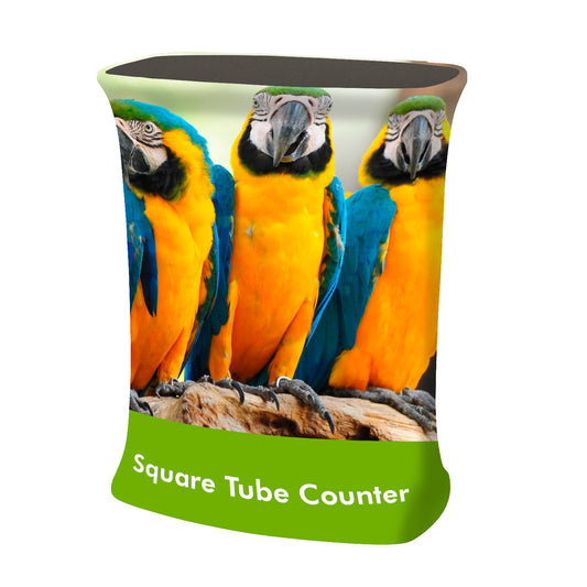 Printed Fabric Tube Exhibition Counter  Black and White London