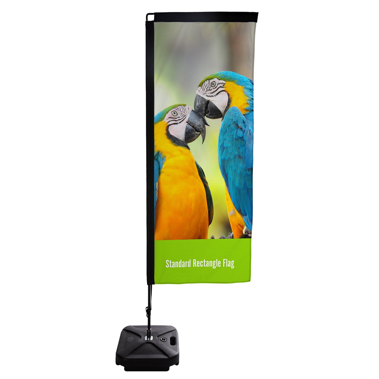 Printed Small Rectangular Flag Black and White London