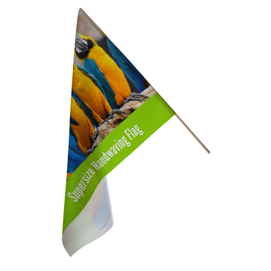 Printed Extra Large Hand Waving Flag  Black and White London