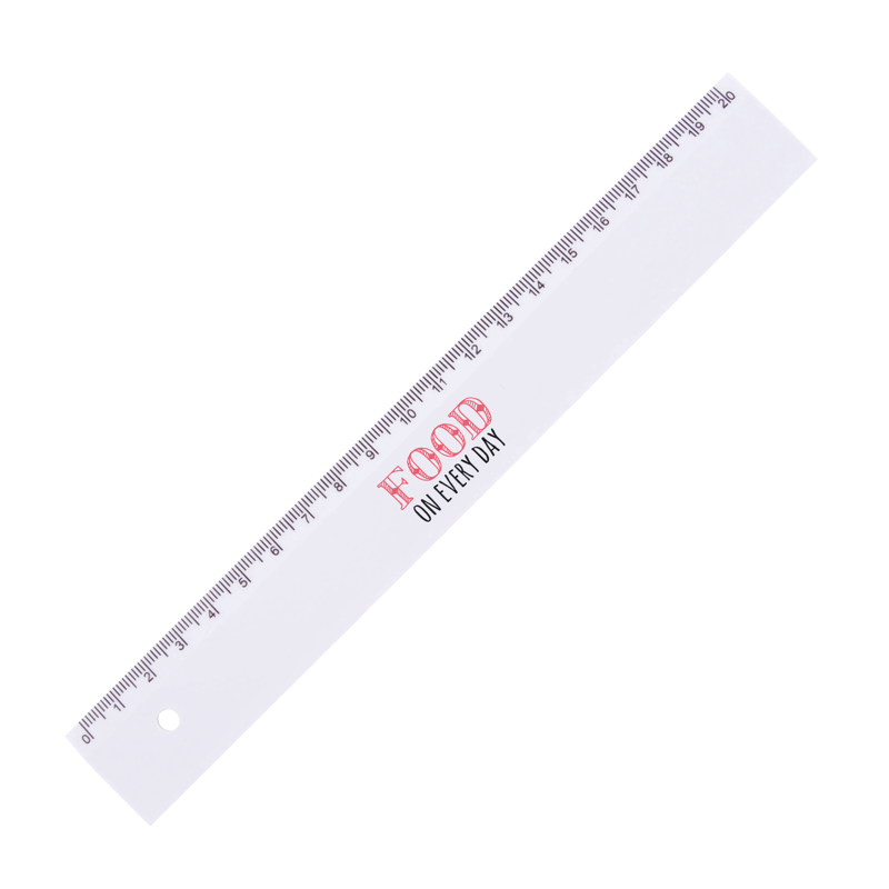 20cm Plastic Ruler Black and White London