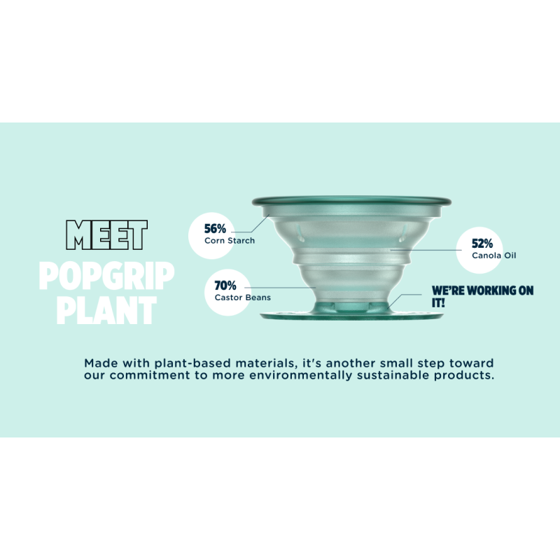 Eco Pop-Socket® Plant Phone Stand Black and White London