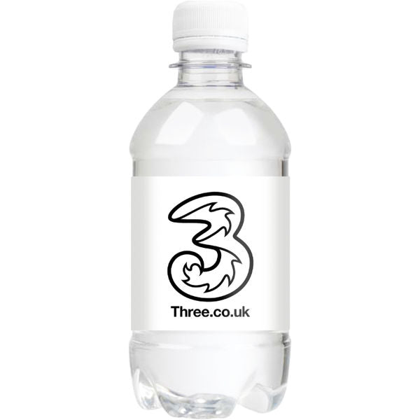 330ml Deluxe Personalised Bottled Water Bottled Water Black and White London