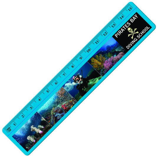 15cm Ruler Rulers Black and White London