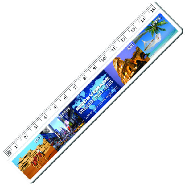 15cm Ruler Rulers Black and White London