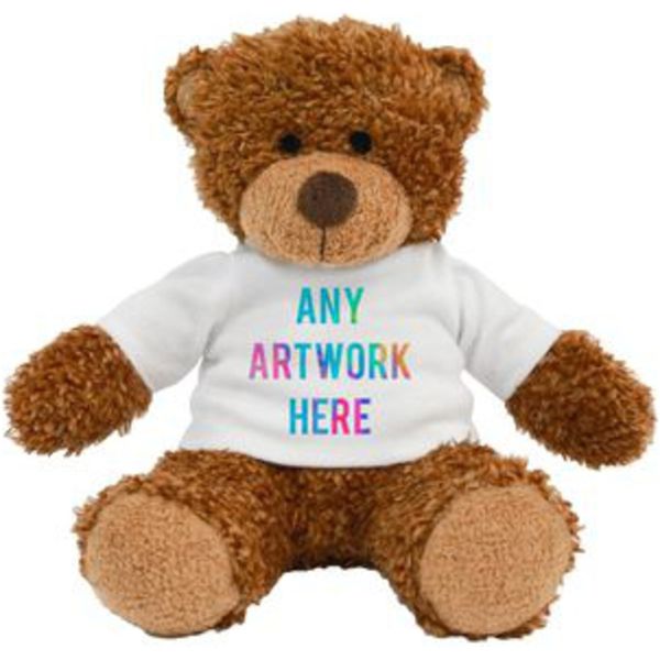 Printed 17cm Anne Bear Black and White London