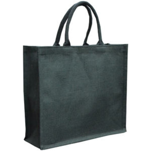 Natural Jute Bag in Grey Cotton & Jute Bags Black and White London