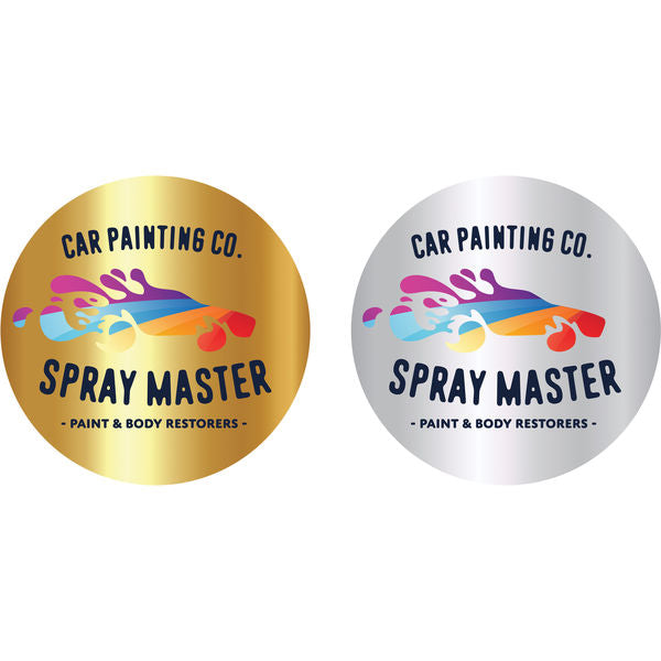 Mirror Finish Gold Or Silver Stickers  Black and White London