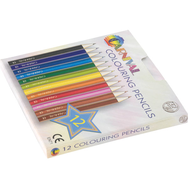 Carnival Colouring Pencils - Half Size 12 Pack Black and White London