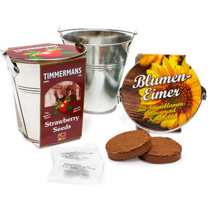 Large Zinc Bucket Black and White London