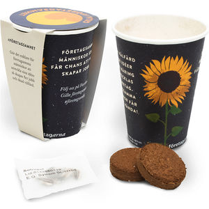 Paper Cup With Seeds Black and White London