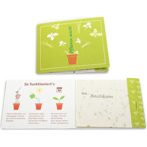 Card With 3 Sheets Of Seed Paper Black and White London