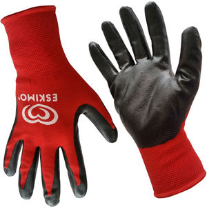 Nylon Work Gloves With Nitrile Coating  Black and White London