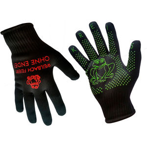 Polyester Work Gloves  Black and White London