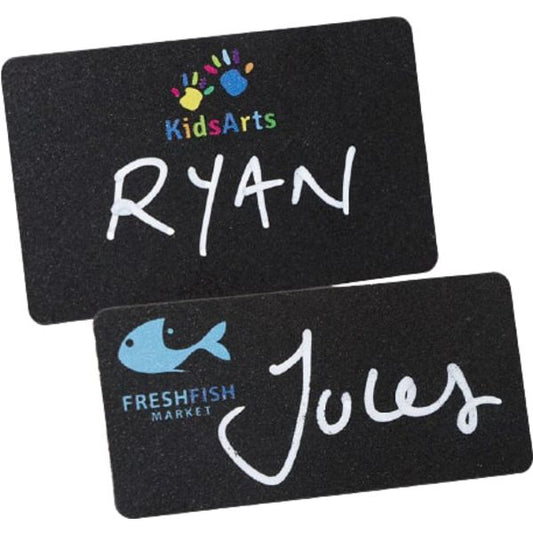 Reusable Blackboard Name Badges Badges Black and White London