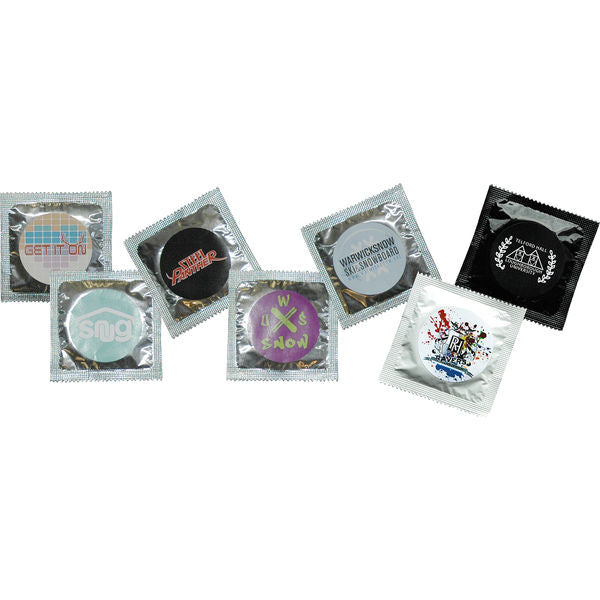 Printed Condom Foils Black and White London